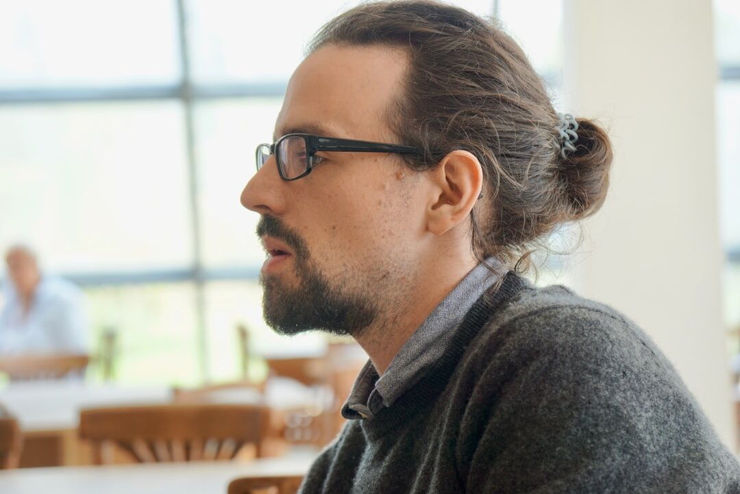 person listening attentively